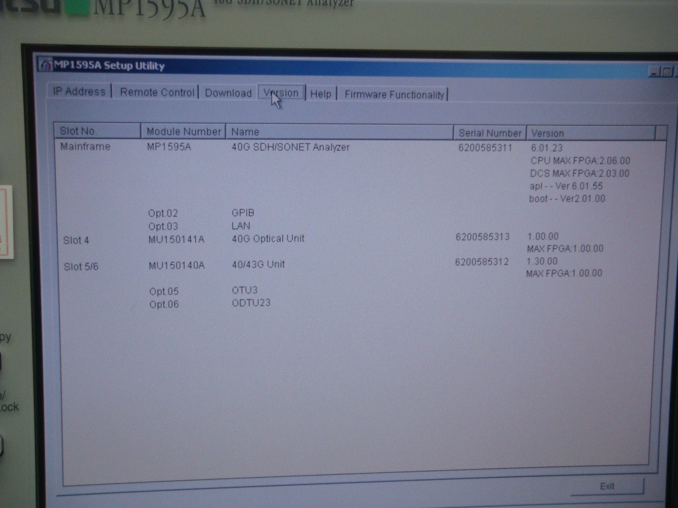 MP1595A /02/0340Gbps SDH/SONET Analyzer