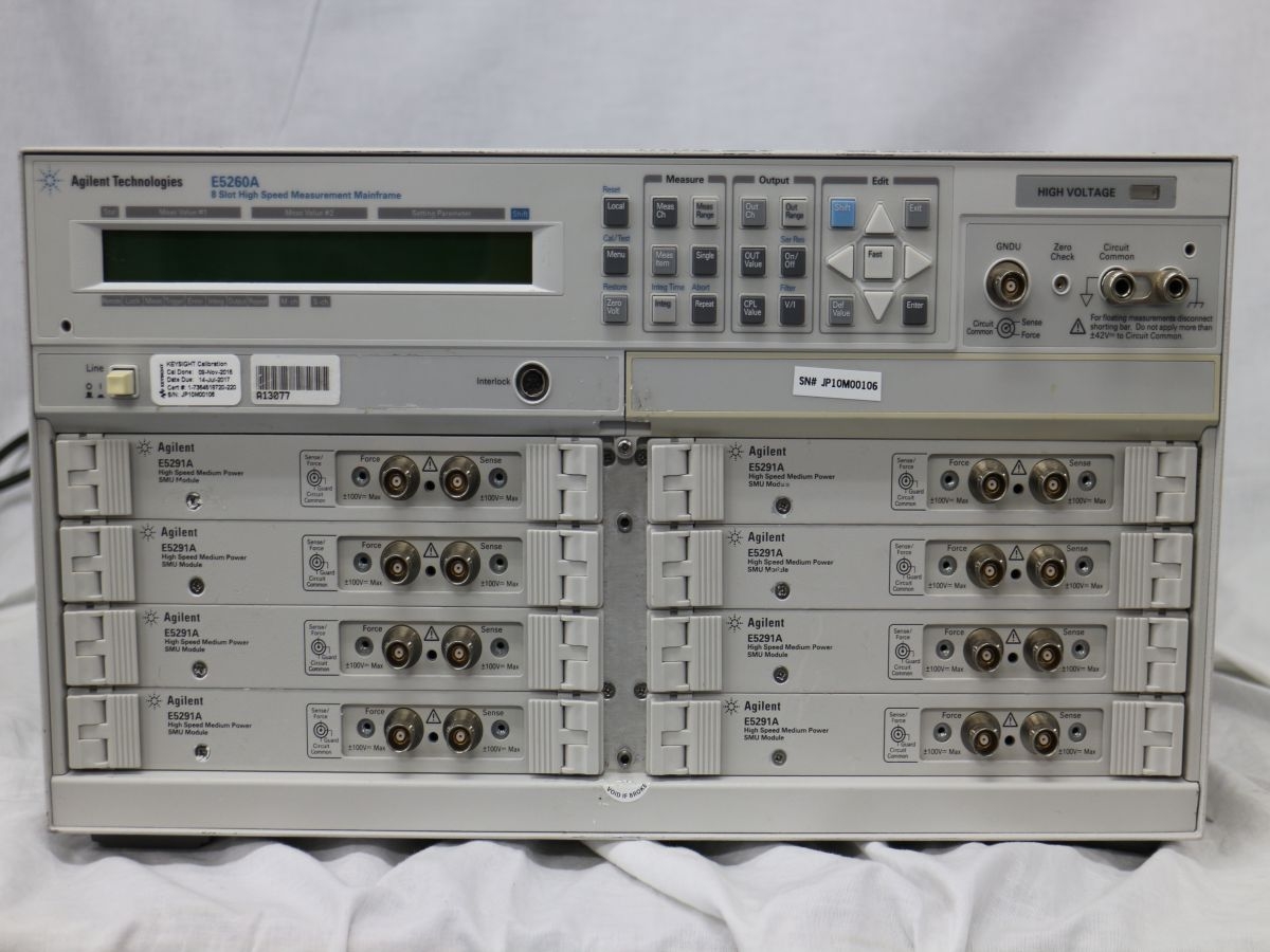 E5260A E5291A*8IV Analyzer 8-Slot Mainframe Support