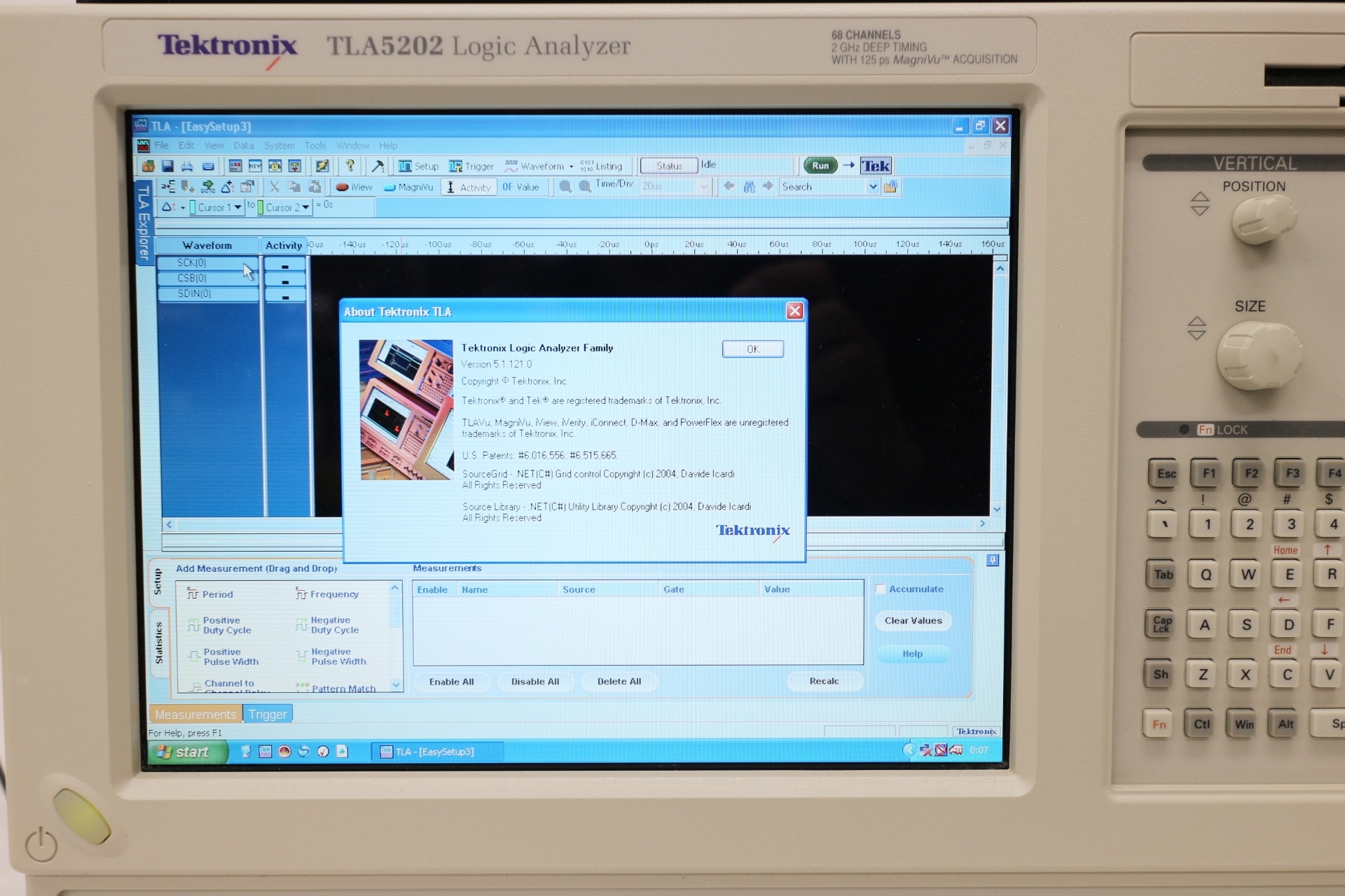 TLA520268ch 8GHz 1MW Logic Analyzer