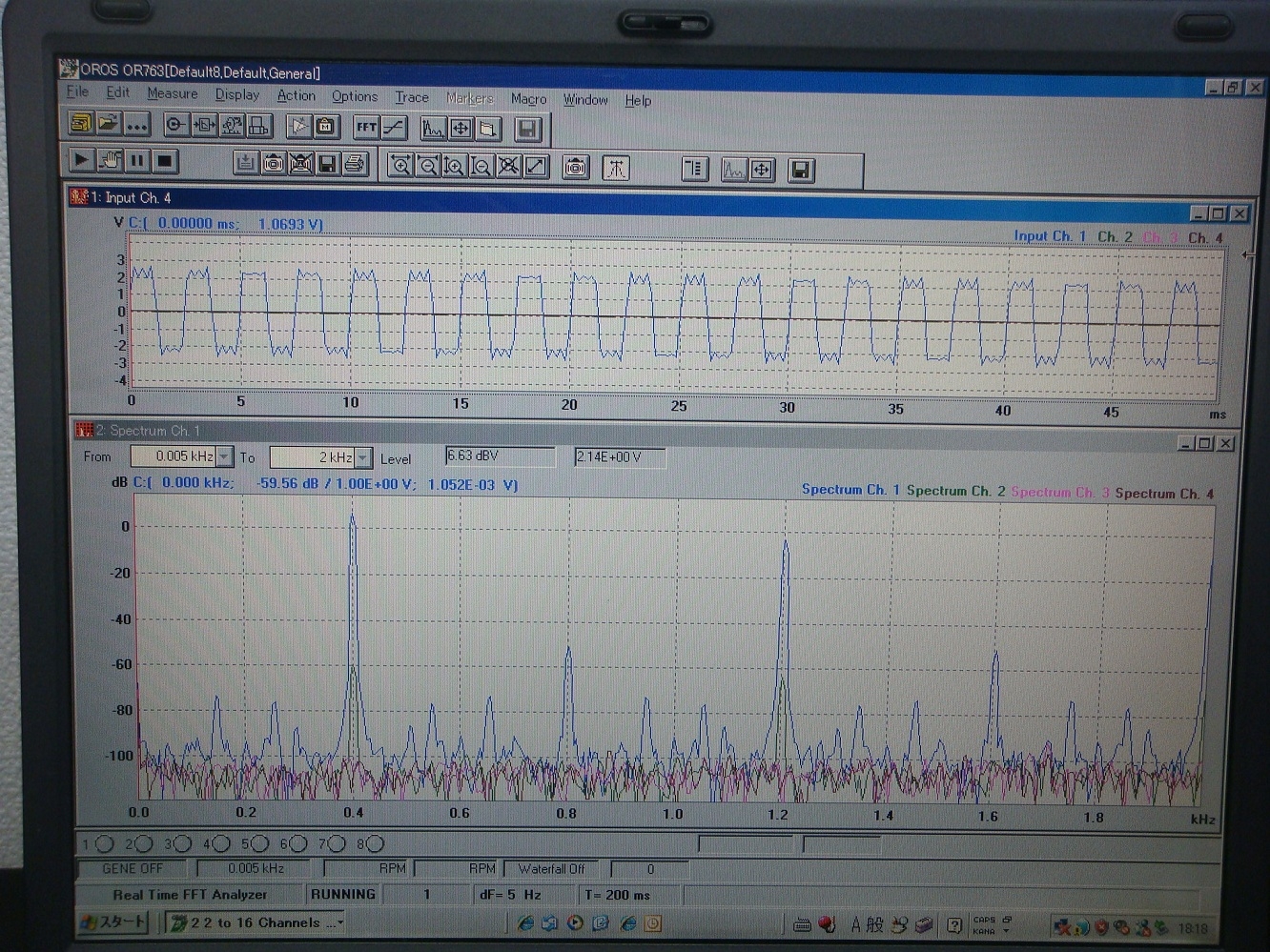 OR25PCP88ch 2KHz FFT Analyzer with Generator*2