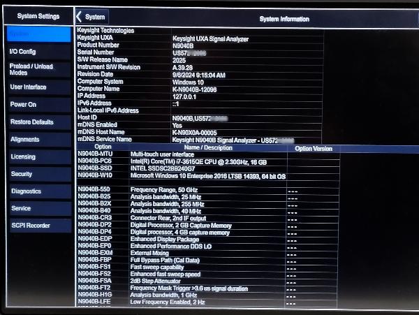 N9040BUXAシグナルアナライザ