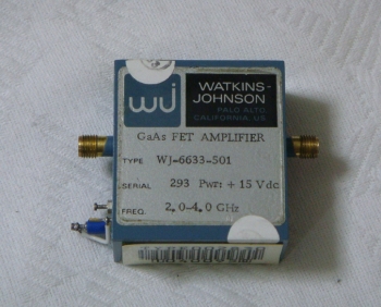 WJ-6633-5012.0-4.0GHz 18dB  GaAs FET Amplifier